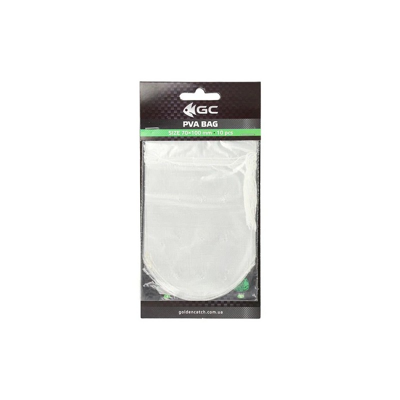 Bolsas PVA Golden Catch 70 × 100 mm con Hilo para Carpfishing – 10 unidades